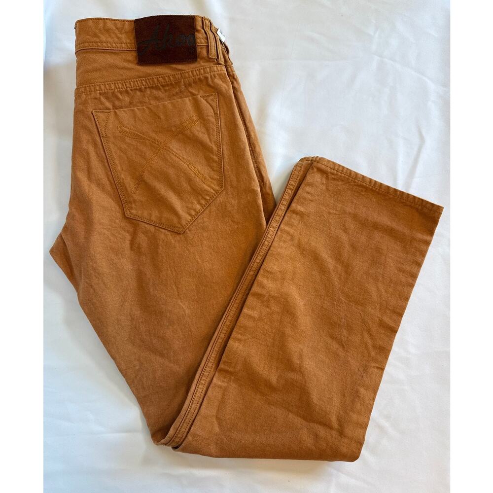 AKOO Men's Straight Leg Denim Jeans – 36x33 – Clay Orange / Burnt Orange – NWOT